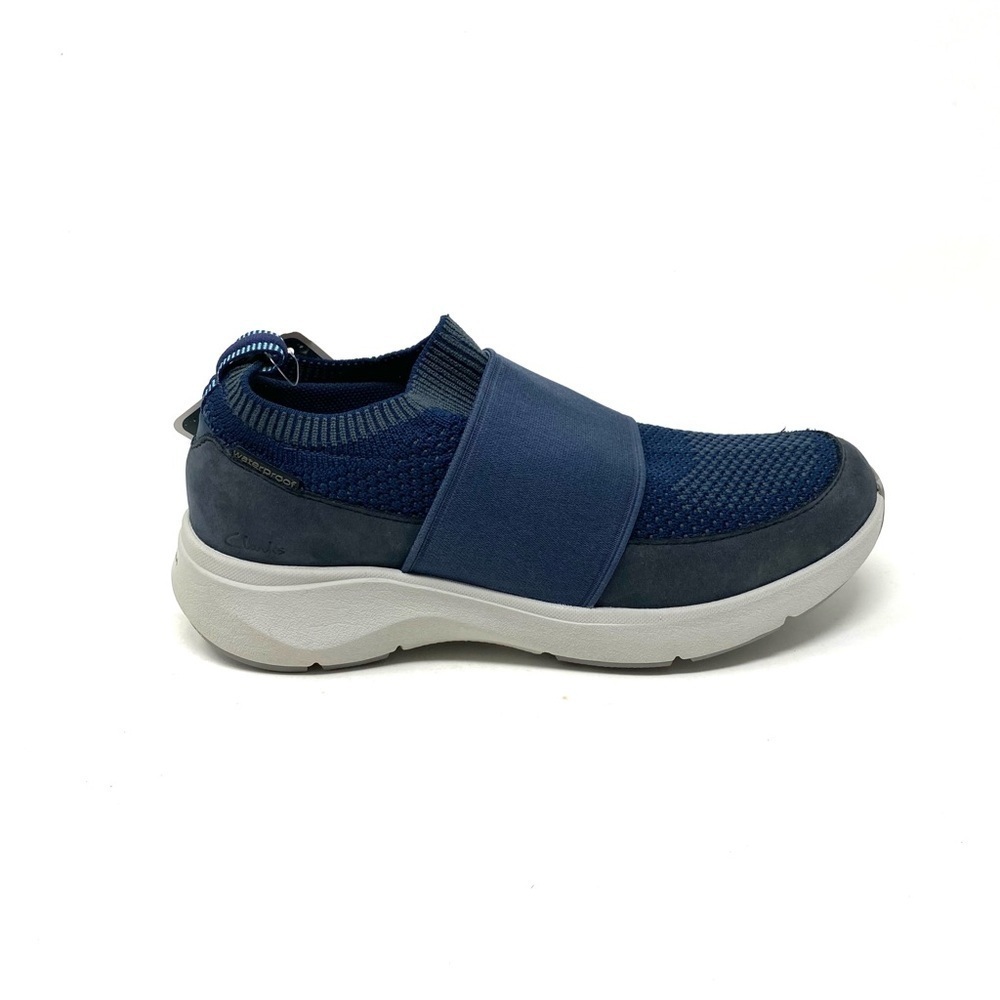 CLARK WOMEN'S WAVE 2.0 STEP NAVY WATERPROOF SLIP ON SHOE